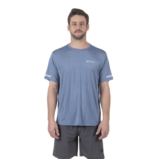 Polera Deportiva Manga Corta Hombre Boyak DryCool Lhotse azul L
