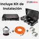 thumbnail image 4 of Cocina Encimera a Gas Licuado 3 Platos + Kit de Instalación Cocinilla Negra, 4 of 7
