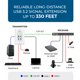 thumbnail image 3 of Extensor de placa de pared USB 3.2 OREI HDBaseT 100 m LAN, 3 of 9