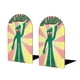 thumbnail image 1 of El Show de Gumby Sujetalibros decorativos temáticos, tope para estantería con base antideslizante, uso dual para hogar y oficina - 2 piezas, 1 of 6