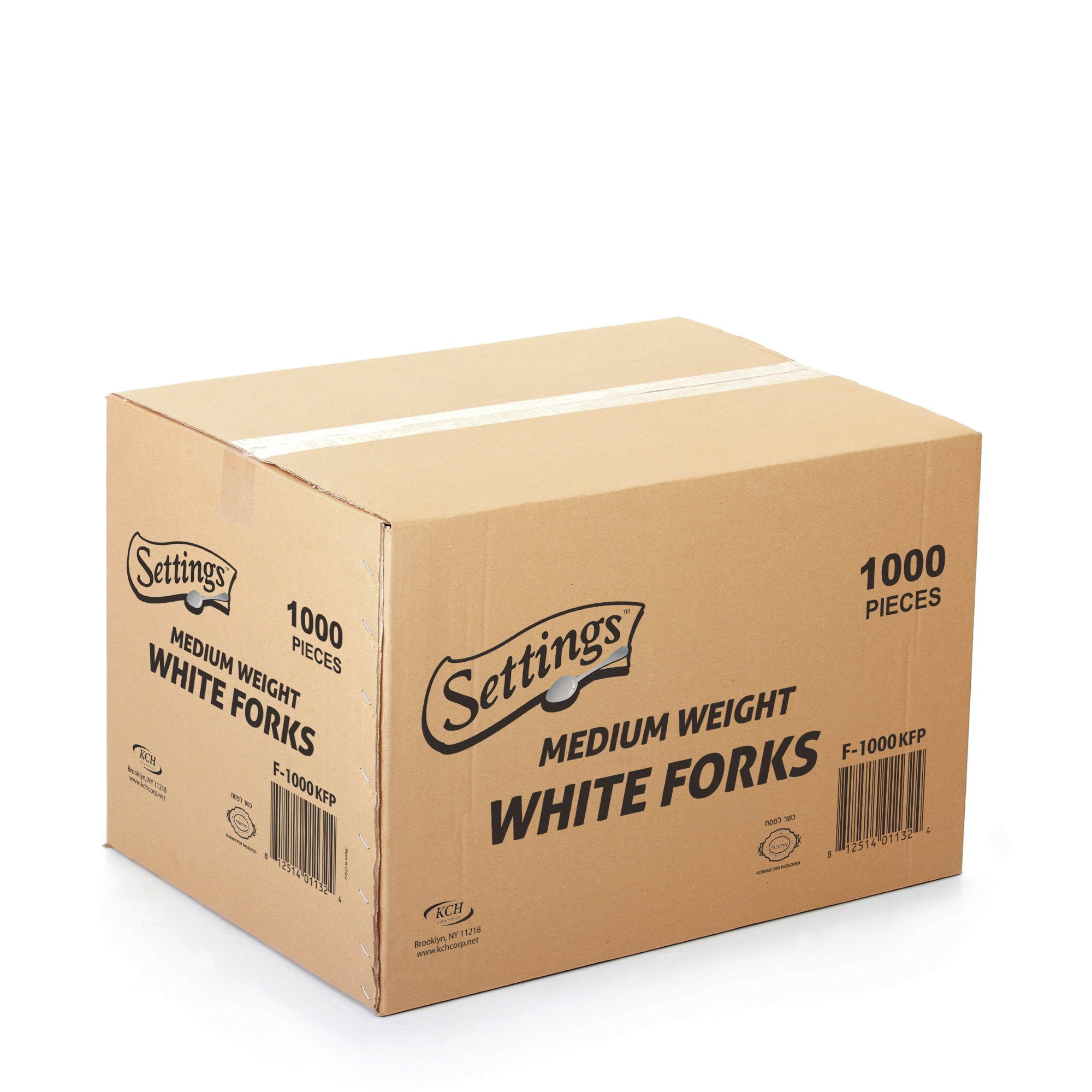 Settings - [cubertería] Tenedores Blancos De Plástico, 1000 Unidades