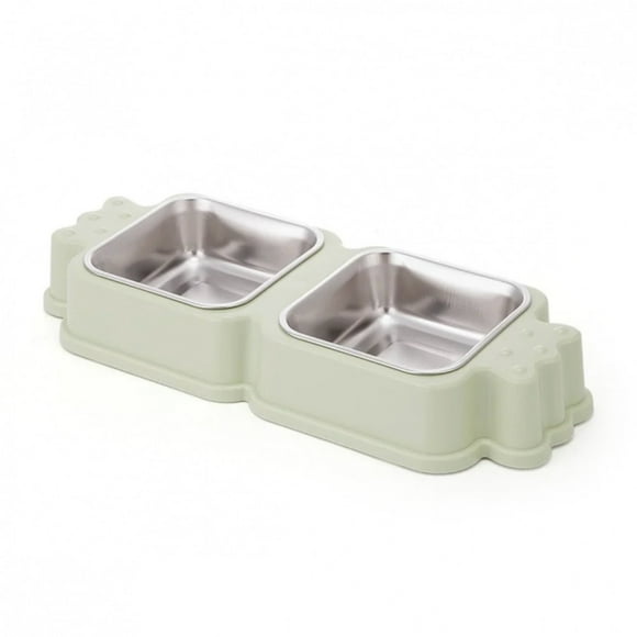 Plato De Forma De Caramelo Con Pocillo De Acero Inoxidable Verde