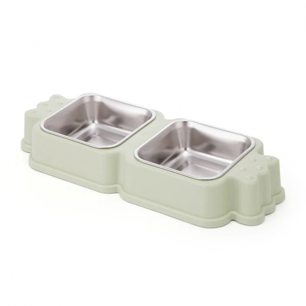 Defensor Forever - Plato De Forma De Caramelo Con Pocillo De Acero Inoxidable Verde