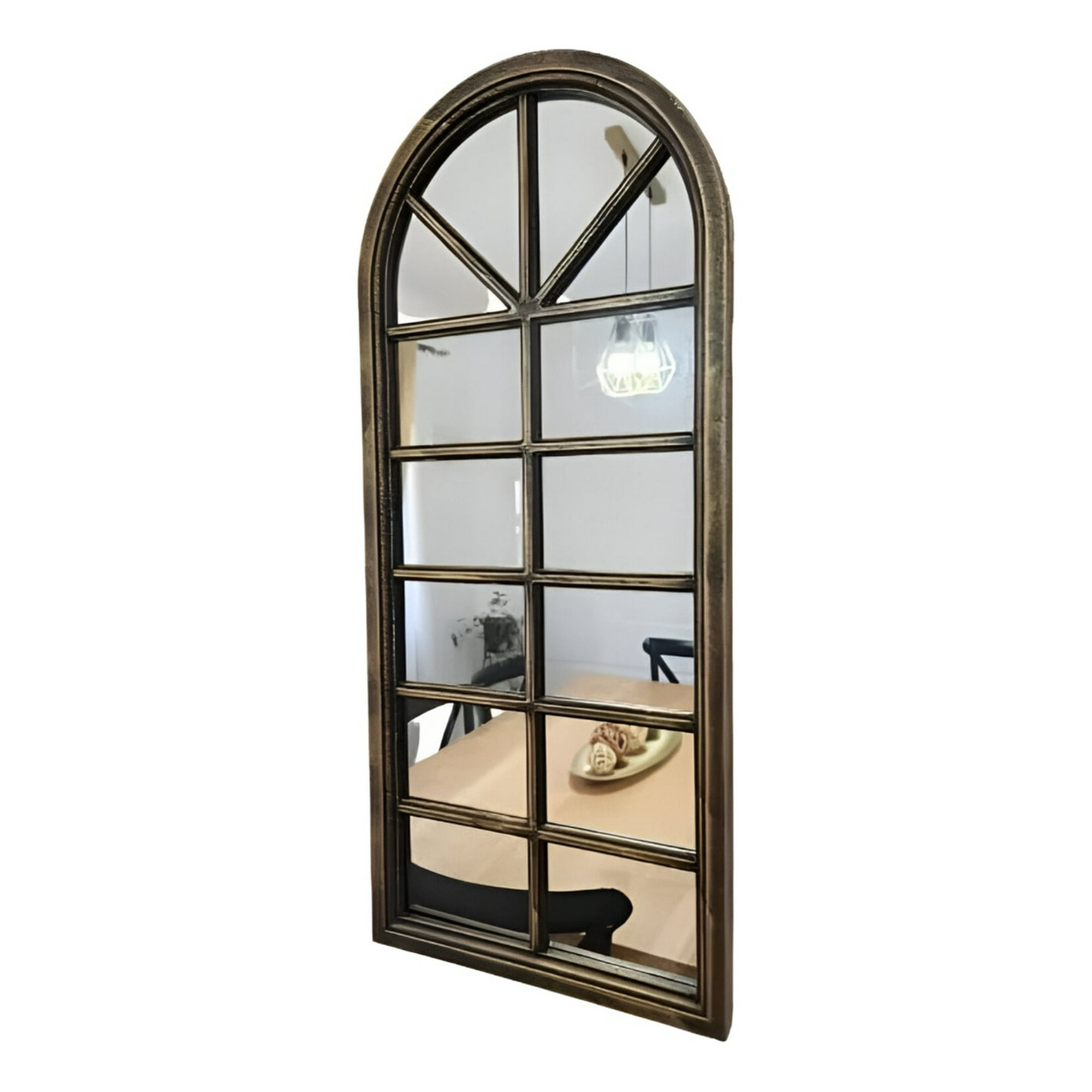 Genérico - Espejo Pared Decorativo Ventana Catedral Vintage Dorado Jhn