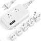 thumbnail image 1 of Convertidor de voltaje BESTEK de 220 V a 110 V con 3 cargadores USB, 1 of 8