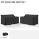 thumbnail image 4 of Funda impermeable para sofá de dos plazas Crosley Furniture para patio, 2 piezas, color negro, 4 of 8