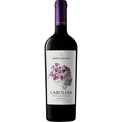 Vino Tinto Reserva Merlot 13.5° Botella 750 Ml Santa Carolina