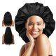 thumbnail image 1 of Gorro de ducha Auban extragrande, impermeable y reutilizable para mujer, 1 of 9