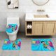 thumbnail image 2 of Juego de 3 Alfombras de Baño de Terciopelo Coral Los Jóvenes Titanes en Acción, 2 of 6