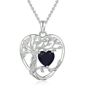 Heshpaws - Collar Con Colgante De Corazón De Plata De Ley