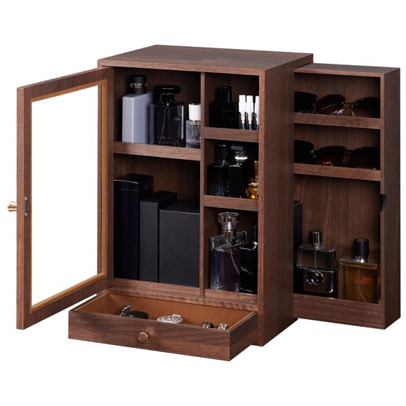 Organizador de colonias Homde de madera con 5 estantes y 2 cajones