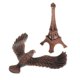 thumbnail image 4 of Creative Iron Tower Balance Eagle Statue Gift DIY Craft Rojo Bronce 12cm, 4 of 5