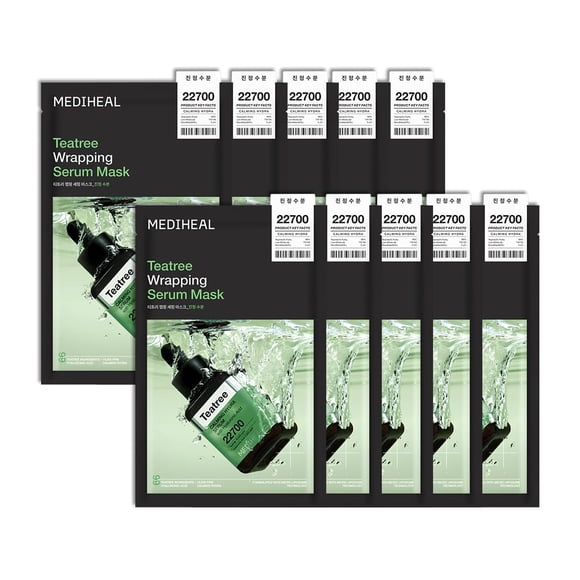 Mascarilla facial MEDIHEAL Teatree 10 unidades Sérum calmante