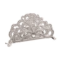 Magideal - Servilletero Vertical De Lujo, Estante De Papel Para Restaurante, Soporte De Almacenamiento De Pañuelos Para Mesa, Decoración De Picnic, Mostrador De Plata