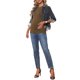 thumbnail image 2 of INSPIRE CHIC Top de Maternidad para Mujer Suéter de Punto Elástico de Manga Corta a Rayas de Verano Embarazo Cuello Redondo Blusa 2XL Marrón, 2 of 6