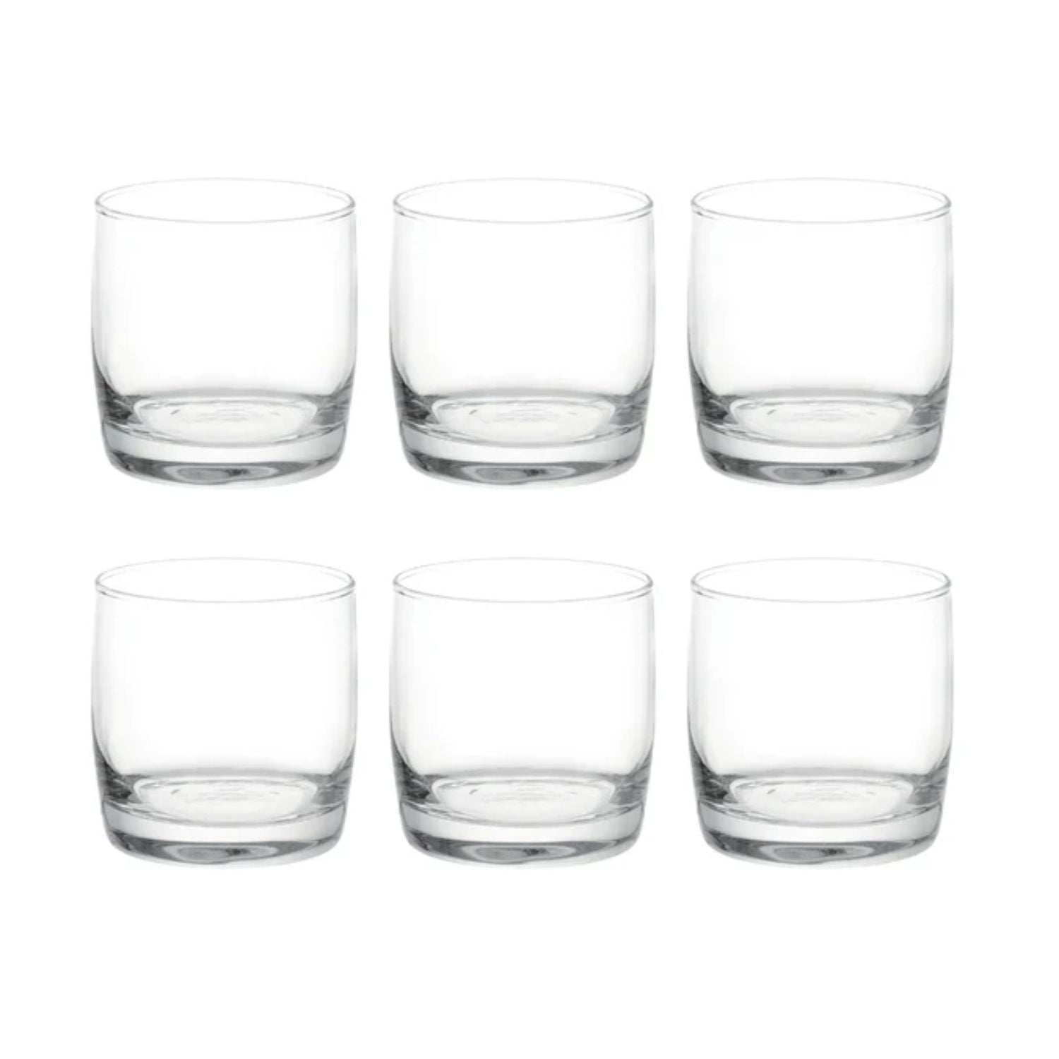 Set 6 Vasos Monterrey Transparente Cortos Cristar 296 Ml