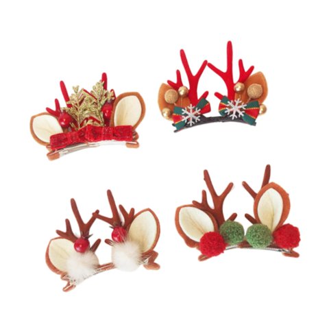 Bothyi - 4 Pinzas Para El Pelo Navideñas De Dibujos Animados Para Juegos De Rol, Cosplay, Actuaciones En El Escenario