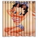 thumbnail image 1 of Cortina de ducha rosa Betty Boop, juego de cortinas de baño con ganchos, tamaño 66 x 72 pulgadas, 1 of 3