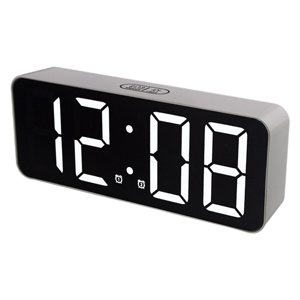 Bothyi - Despertador De Escritorio Reloj Digital Led Pantalla Grande Pantalla Negra Espejada