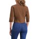 thumbnail image 3 of INSPIRE CHIC Chaquetas de Jean de Mezclilla Recortadas sin Cuello de Manga 3/4 para Mujer Marrón L, 3 of 6