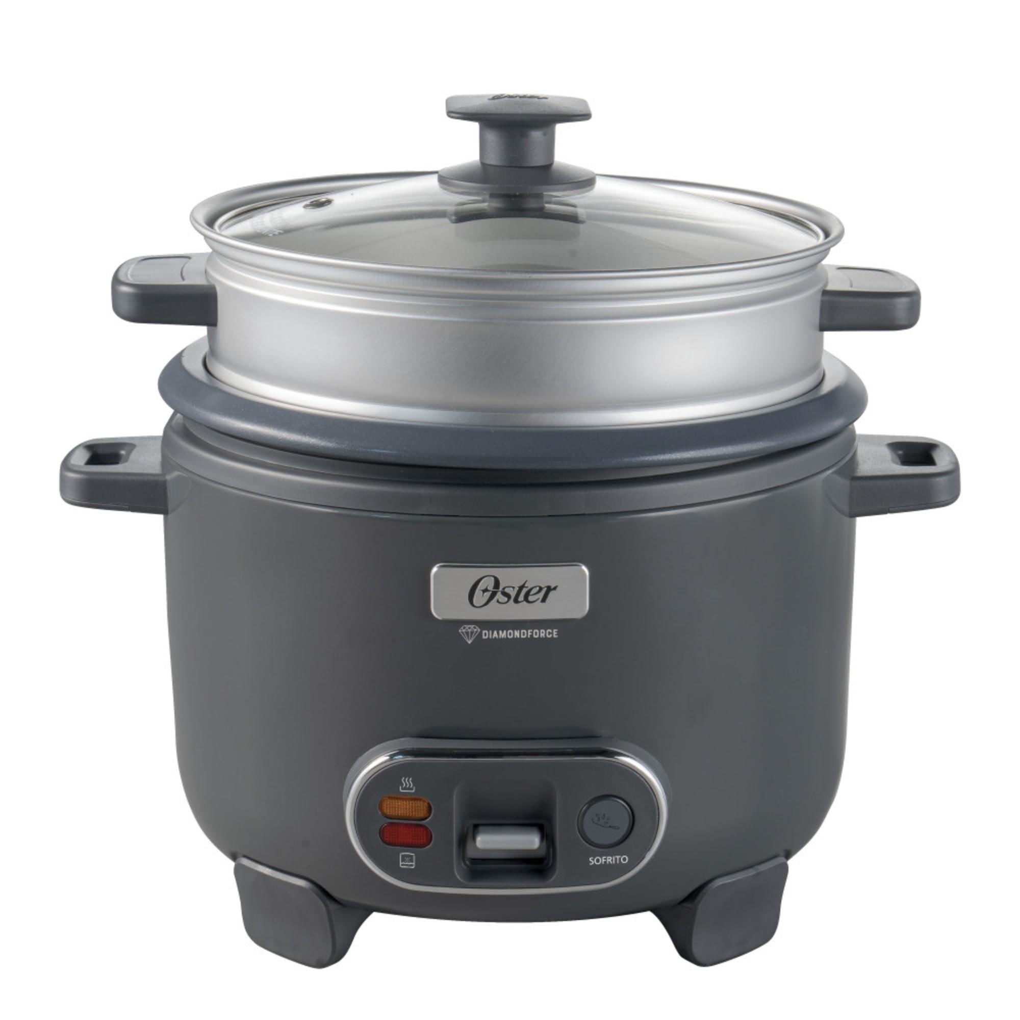 Arrocera Oster De 10 Tazas De Capacidad, Antiadherente Gris