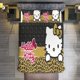 thumbnail image 1 of Leopard print Hello Kitty Bedding Set for Girls Kids Teen Tween Ultra Soft Microfiber Comforter Set Twin Size with 3-Pieces Comforters Bed Sets Bedroom Decor Bed Sheets, 1 of 5