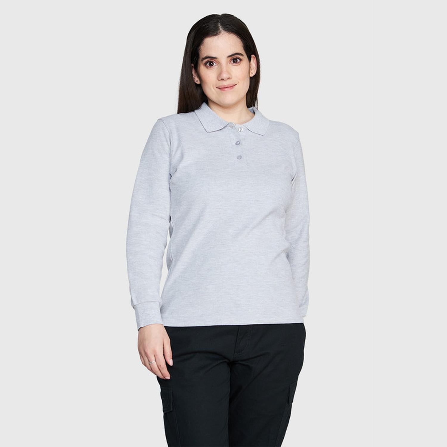 Jayson - Polera Pique Mujer 80/20 M/l Gris Oscuro Xxl