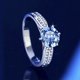 thumbnail image 2 of Anillos de Diamante Azul de 1-3 Quilates en Oro Blanco de 18K Moissanite Rings para Mujer Regalo Color D Claridad VVS1 Anillo de Plata Esterlina S925 Joyería Anillos de Boda de Moissanita con, 2 of 9