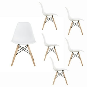 Spazzio - Kit 6 Sillas Badem Blancas