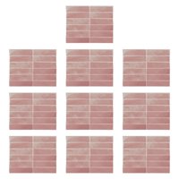 Bothyi - 10X Adhesivos De Pared De Pvc Resistentes A Altas Temperaturas Y Al Aceite, Brillantes, Color Rosa