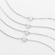 thumbnail image 5 of Pulsera Ursteel Silver Initial Dainty de 20 cm chapada en oro de 18 quilates, 5 of 6