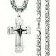 thumbnail image 2 of Handmade Men's Vintage Necklace with Golden Cross Pendant - Stylish and Durable Jewelry, 2 of 4