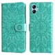 thumbnail image 1 of Funda tipo cartera FOXDOCK para Samsung Galaxy A04E , diseño girasol en relieve, cuero PU, cierre magnético, soporte y tarjetero, 1 of 5
