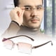 thumbnail image 4 of Gafas de presbicia con zoom inteligente y antiluz azul, sin marco y con doble luz para calle, 4 of 5