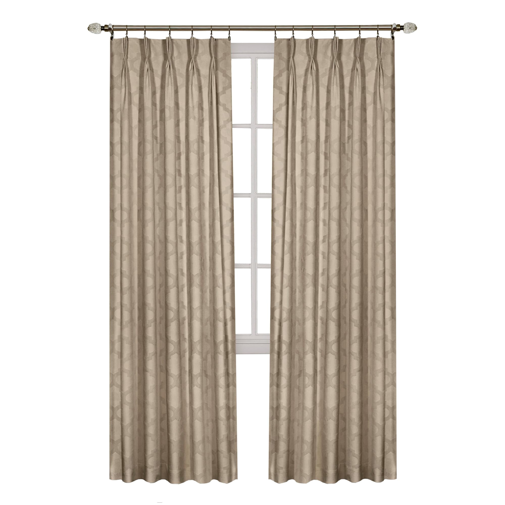 Cortinas De Ventana Achim Windsor Pinch Pleat 34 X 160 Cm, Color Camel
