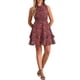thumbnail image 2 of INSPIRE CHIC Vestidos de Chifón para Mujer Vestido Mini de Línea A sin Mangas con Flores Chic Fruncido L Burdeos, 2 of 6