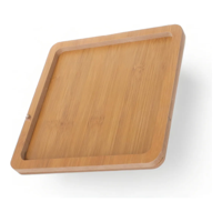 Genérico - Tabla De Madera Para Aperitivos, Pack De 4 Cuadrada Cuadrado