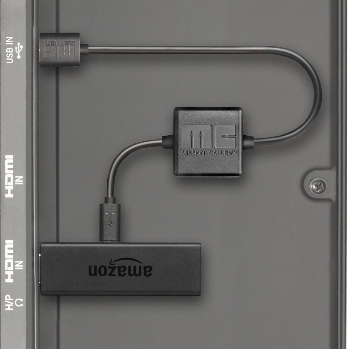 Cable De Alimentación Usb Mission Cables Para Fire Tv Stick 25 Cm