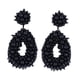 thumbnail image 2 of Pendientes Colgantes étnicos De Moda Para Regalo De Cumpleaños, Vacaciones, Fiestas, Color Negro, 2 of 3