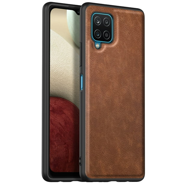 High Quality Classic Premium Leather Protective Phone Case Cover, Shock Resistant TPU Soft Border For Samsung Galaxy A12 5G