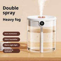 Xusx111 - Humidificadores Inteligentes 2L Para Dormitorio, Humidificador De Llenado Superior Recargable Con Luz Nocturna, Humidificador De Niebla Fresca Para Planta De Oficina Y Bebé, Silencioso, (Bei