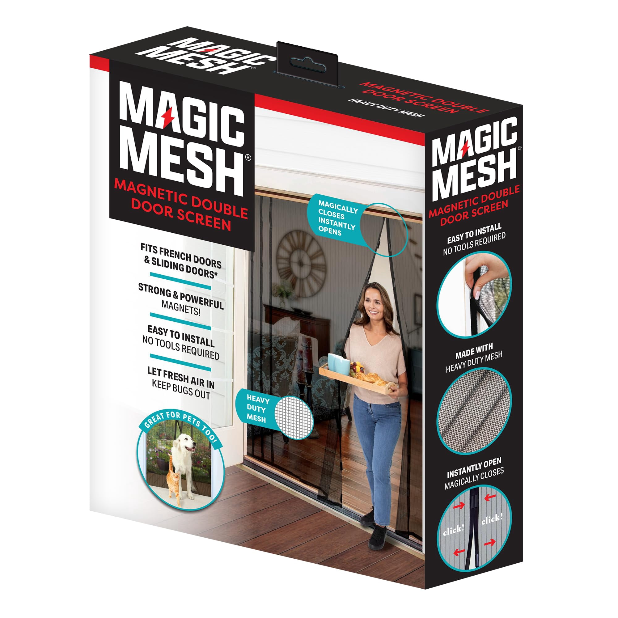 Puerta Mosquitera Magnética Magic Mesh Double Door 190x210 Cm
