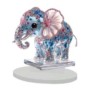Bothyi - Adorno De Elefante, Arte Animal, Acrílico, Lindo Letrero Para Estante Decorativo De Interior