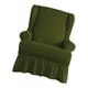 thumbnail image 5 of Funda De Sillón Seersucker Wingback Universal Con Faldas Con Volantes Verde, 5 of 5