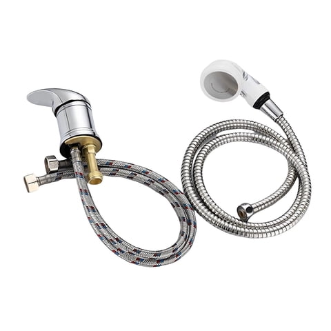 Magideal - Grifo Duradero Para Salón De Agua Fría Y Caliente, Accesorios De Baño, Aleación De Zinc Con Tubo De Entrada, Unidades De Retrolavado, Cabezal De Ducha Estilo D