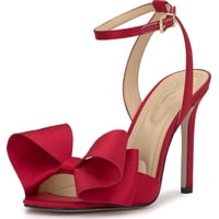 Sandalias Jessica Simpson Olivine Con Moño De Satén Rojo Y Tacón De 10 Cm