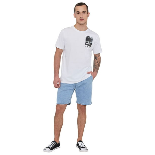 Short Hombre Knit Denim Azul Claro Corona