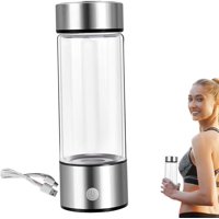 Xinqihang - Botella Ionizadora De Agua | Taza De Viaje De Hidrógeno Potátil De 420 Ml, Botella De Agua Recargable Por Usb Para Ciclismo, Correr, Fitness Y Acampada