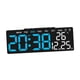 thumbnail image 2 of Reloj Despertador Digital Decoración Del Hogar Reloj Digital LED Para Sobremesa Estante De Baño Carcasa Negra Pantalla Azul, 2 of 3