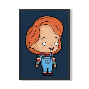 Creango - Cuadro Poster Enmarcado Chucky Ilustracion Diseño 2 Decorativo